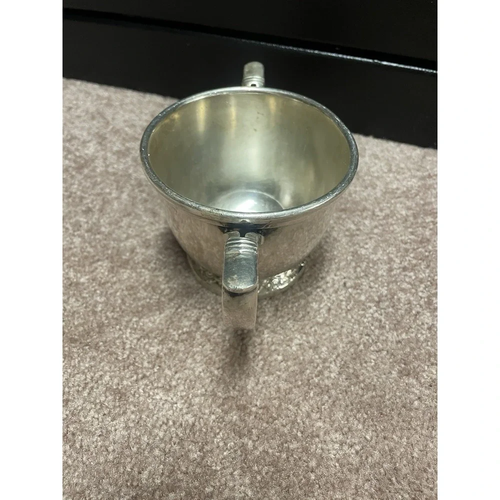 International SILVER CO Silver Soldered 05044 12oz Sugar Bowl Handles Base Vtg